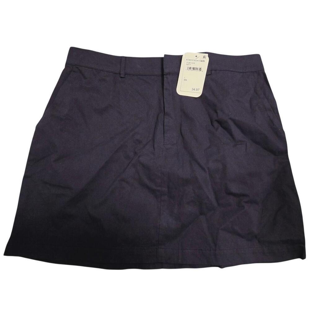 Elodie Navy Blue Skirt with Front Pockets from Nordstrom Rack Size Large NWT